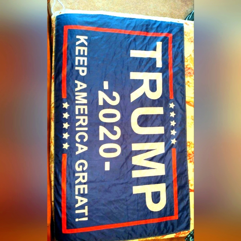 Trump 2020 election flag. "KEEP AMERICA GREAT" Campaign.